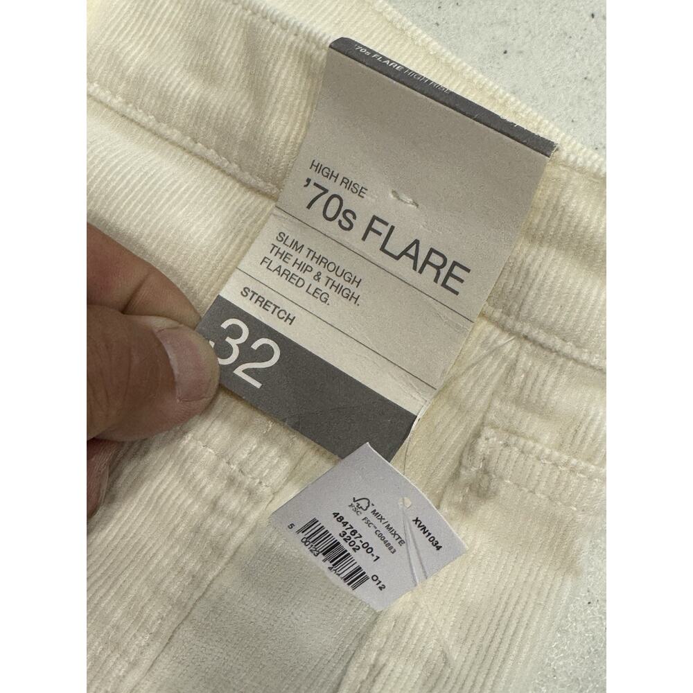 Gap NWT 70s Flare High Rise Corduroy Pants Size 14 Boho Hippie Office 32x31 - Picture 4 of 7